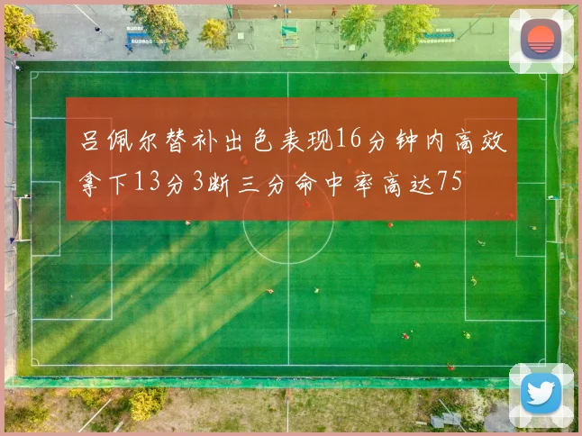 吕佩尔替补出色表现16分钟内高效拿下13分3断三分命中率高达75